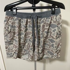 Burlebo Shorts Mens Medium Lined Performance Moisture Wicking Gray Athletic